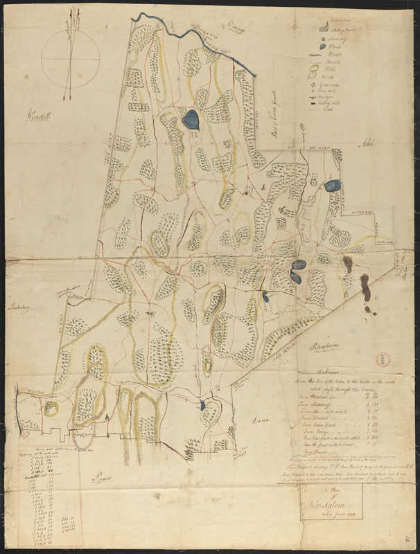 Plan of New Salem, surveyor's name not given, dated June 1830