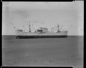 Swedish freighter “Monica Smith” aground near Race Point Light, Provincetown