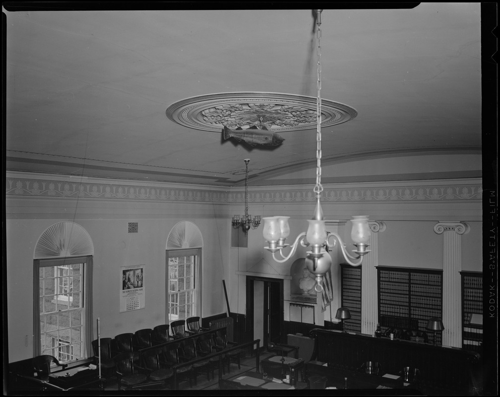Barnstable Superior Courthouse cod fish ceiling Digital Commonwealth