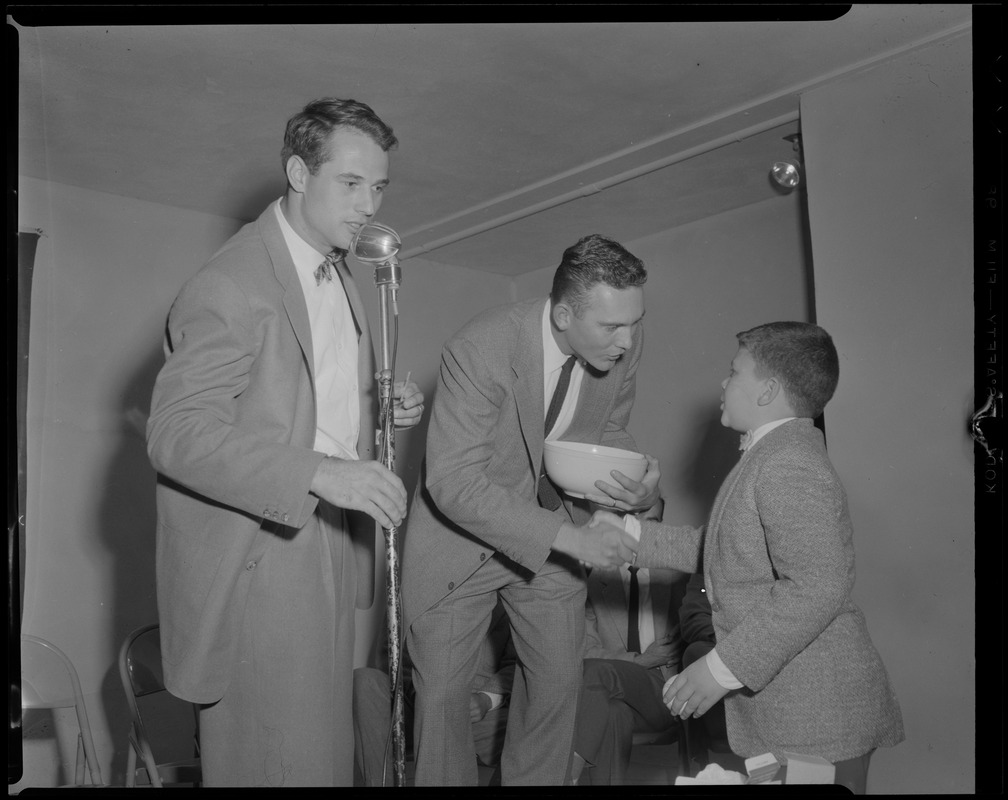 Red Sox Milt Bolling and Frank Sullivan at St. Pius Church, South Yarmouth