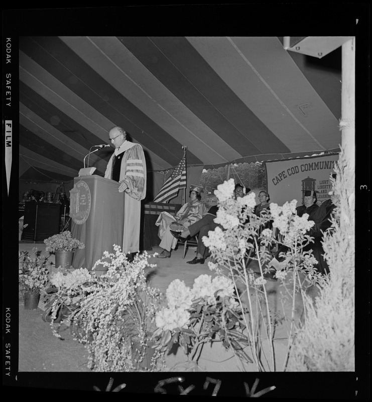 Dr. James Hall at Cape Cod Community College graduation Digital Commonwealth
