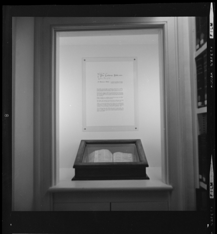 Sturgis Library, Lothrop bible display Digital Commonwealth