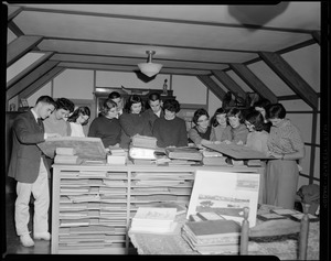 Unidentified school group with atlases