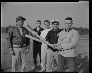 Barnstable High School baseball players with coach
