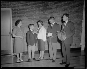Unidentified boy receiving Good Citizenship Award