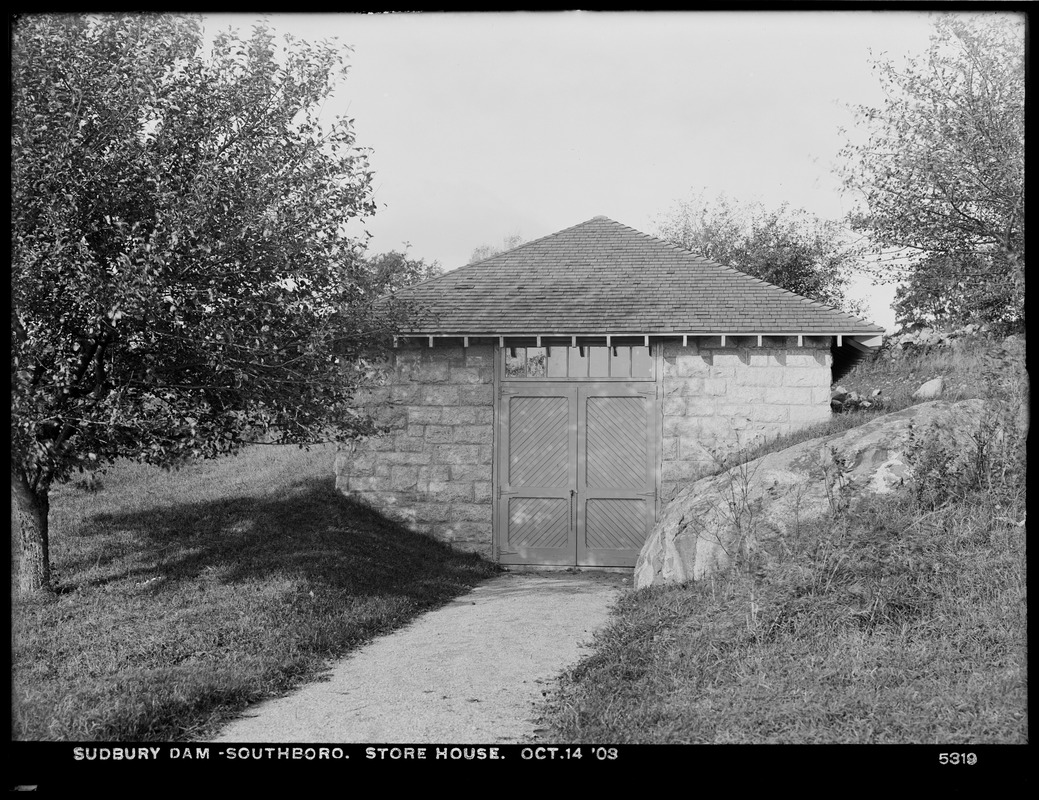 Sudbury Reservoir, storehouse, Southborough, Mass., Oct. 14, 1903 ...