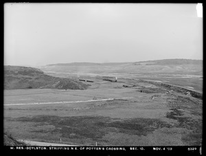 Wachusett Reservoir, stripping northeast of Potter's crossing, Section 10, Boylston, Mass., Nov. 4, 1903