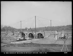 Wachusett Reservoir, building Quinapoxet Arches, Oakdale, West Boylston, Mass., Nov. 9, 1903
