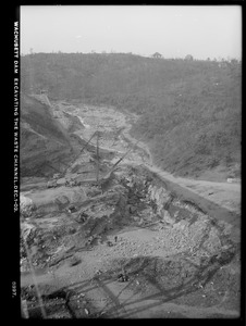Wachusett Dam, excavating the waste channel, Clinton, Mass., Dec. 1, 1903