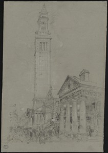 View of United States Custom House Tower