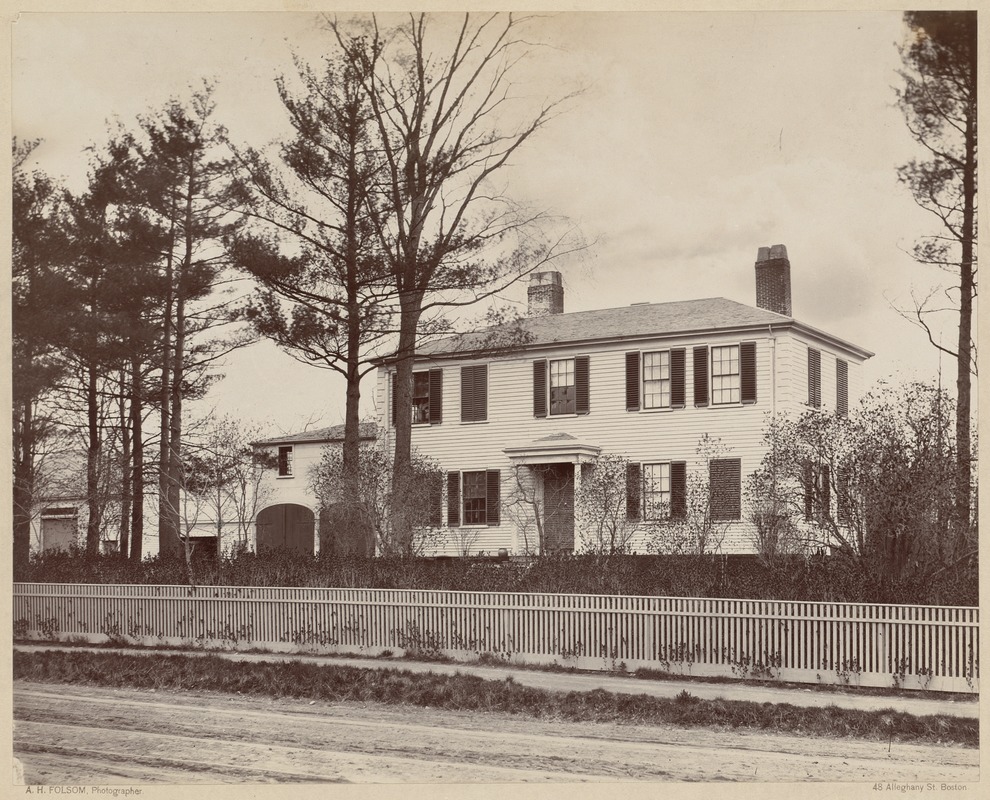 Houses: Weld home, Centre St. Jamaica Plain opposite Wyman St.