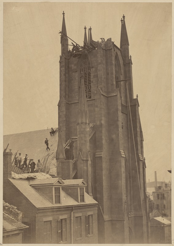 Old "Cockerel Church," Hanover St., after the Gale of September, 1869