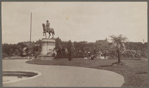 Equestrian statue of Washington and the Public Gardens, Boston, Mass.