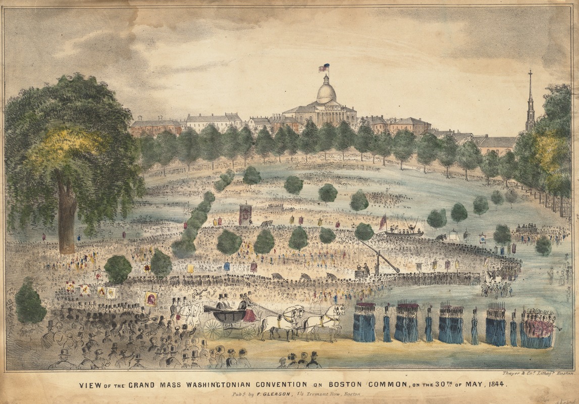 View of the Grand Mass Washington Convention on Boston Common, on the 30th of May 1844