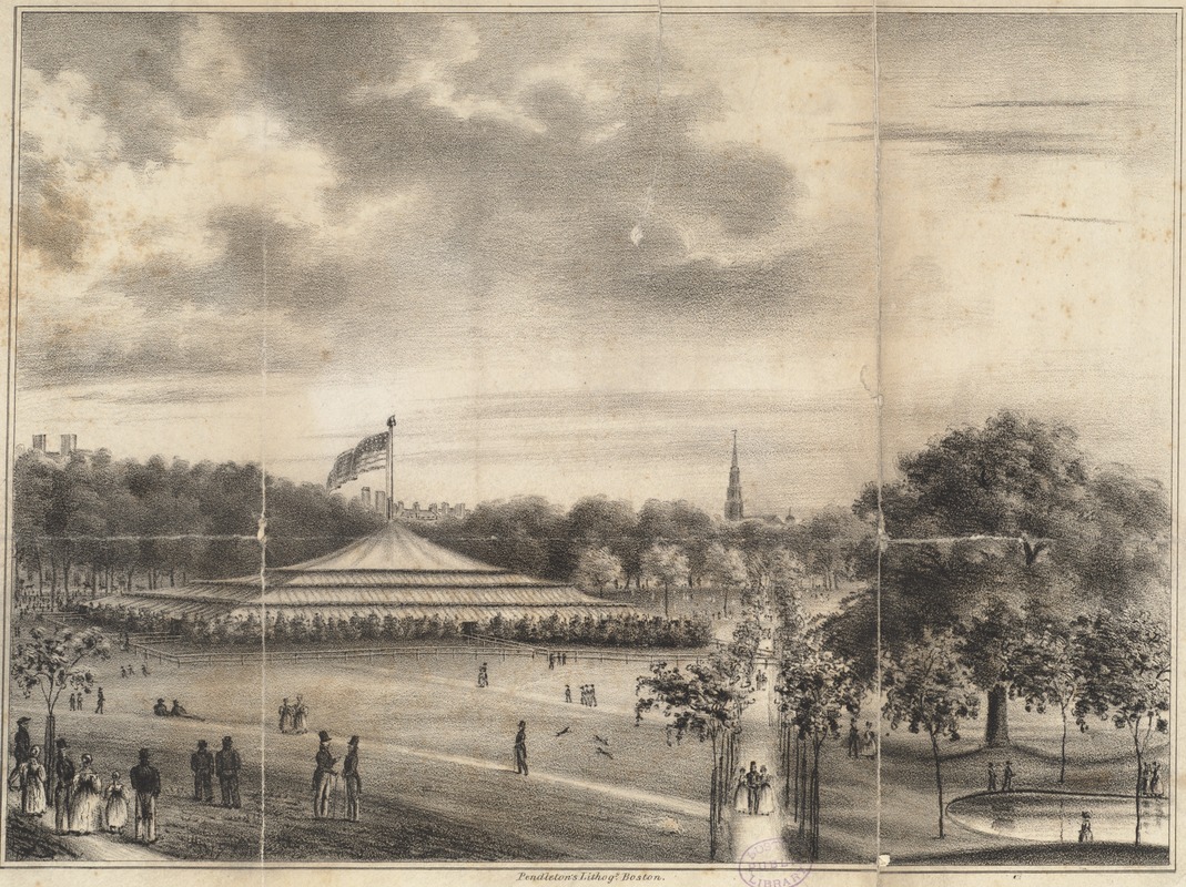 The pavilion. Erected for the Whig Celebration on the Common. Boston, July 4th, 1834