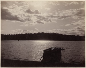 View of Jamaica Pond by moonlight, 1894