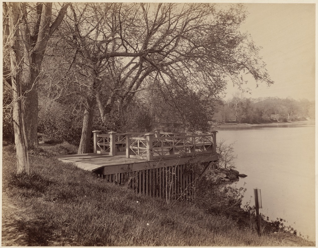 Boat landing, Francis Parkman place. Jamaica Plain, 1894