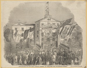 Appearance of City Hall, School Street, at the time the procession formed
