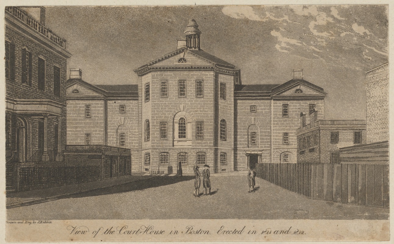 View of the court house in Boston. Erected in 1811 and 1812