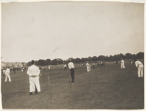 Playing cricket at Franklin Field