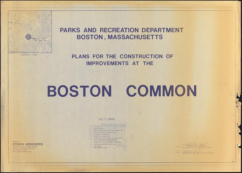 Plan for the construction of improvements at the Boston Common ...