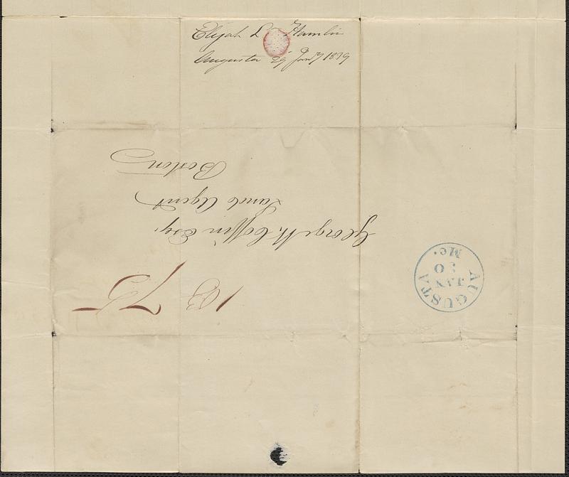 Elijah L. Hamlin to George Coffin, 29 January 1839 - Digital Commonwealth