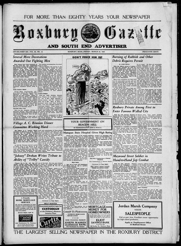 Roxbury Gazette And South End Advertiser, March 23, 1945 - Digital ...