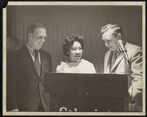 L. to R. Mayor White, Mrs. Margaret T. Clemens and Edward B. Kovar.