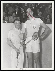 Henri Salaun (left) Tennis