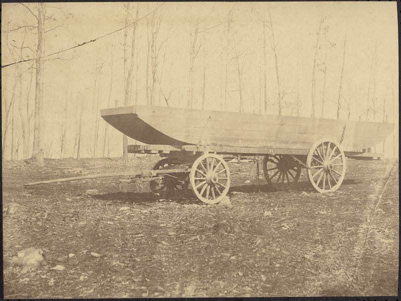 Pontoon boat on wheels, ready for the march