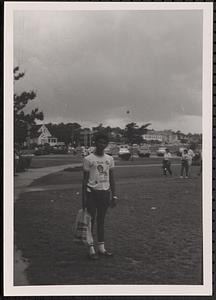 Young man holding a shopping bag