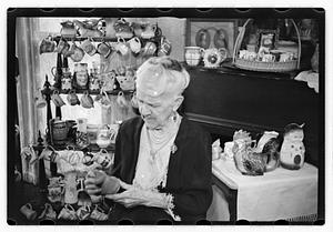 Mrs. Lue Stuart Wadsworth, collector of rare pitchers