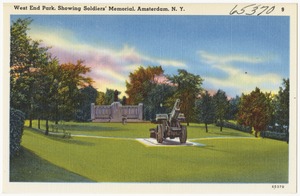 West End Park, showing Soldier's Memorial, Amsterdam, N. Y.