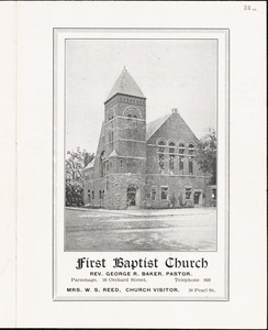First Baptist Church of Leominster, church program June 27 1915