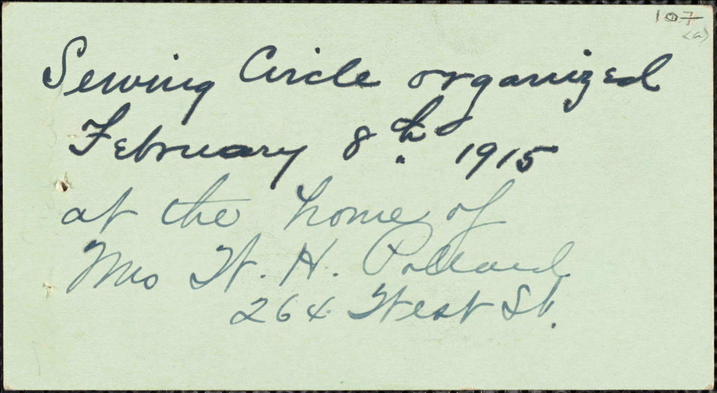 [Ladies’] Sewing Circle of St. Leo’s Church, organized February 8, 1915