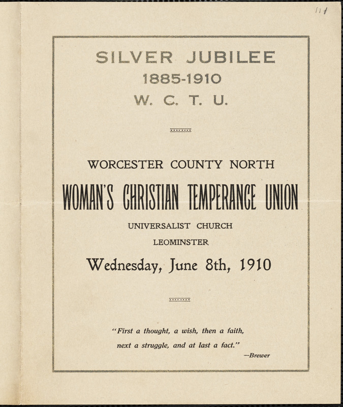Women’s Christian Temperance Union (W. C. T. U.) of Leominster