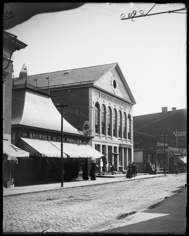 Salem, 161 Essex Street, Peabody Museum, site of Jason Lindall's warehouse, 1824