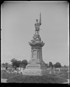 Monuments, Soldiers' Monument erected November 5, 1886, Greenlawn Cemetery, Orne Street Salem