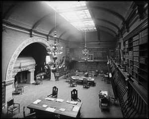 Salem, 34 Federal Street, interior law library, courthouse, 1888