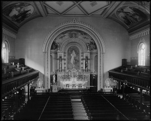 Salem, Hawthorne Boulevard (formerly) Walnut Street, interior, Church of the Immaculate Conception, interior detail, altar