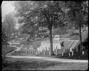 Monuments, Salem, Harmony Grove Cemetery, Grove Street, grave of George Peabody, 1795-1869