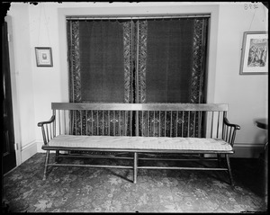 Objects, settee on which first missionaries sat at the time of their ordination