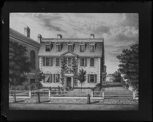 Salem, 165 Essex Street, Benjamin Pickman house, 1750, as it looked in 1850