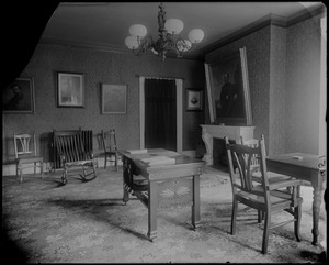 Salem, 136 Essex Street, interior detail, veterans room, second floor, Joseph Peabody house