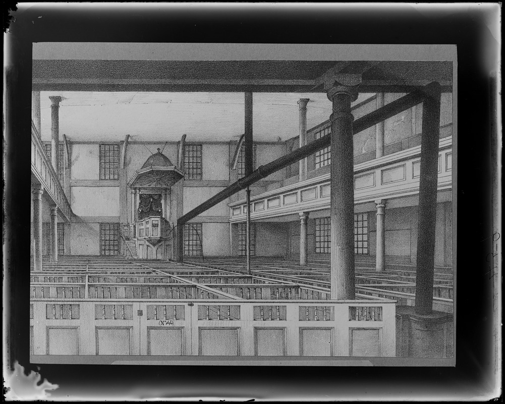 Salem, Essex and Hardy Streets, interior, East Church, 1718