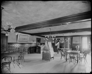 Salem, 370 Essex Street, Public library, interior, reading rooms, 1891