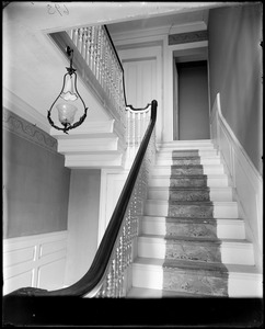 Salem, 40 Summer Street, interior detail, stairway, Thomas Eden house
