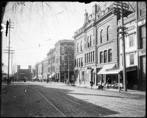 Salem, Washington Street from City Hall in 1891, views