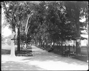 Salem, Washington Square, views of Salem Common pathway