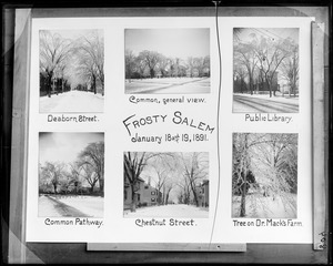 Salem, six snow scenes of Salem from winter from 1891, views